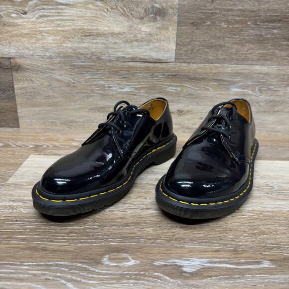 Dr. Martens Black Patent Leather Oxfords Women's Size 9 - Picture 1 of 7